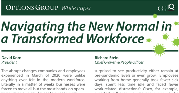 Navigating The New Normal